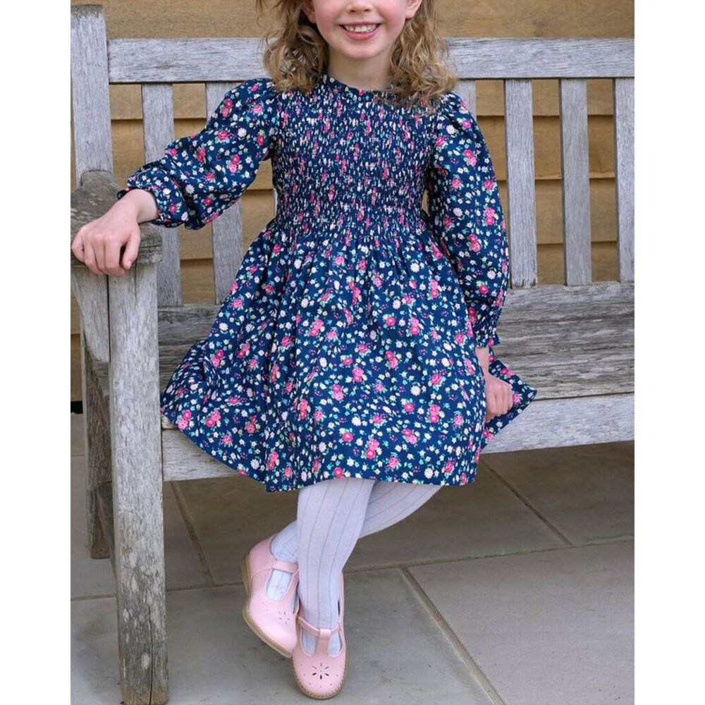 Rachel Riley Girls Ditsy Floral Ruched Dress - Picture 2 of 3